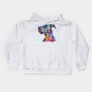 Great Dance Pop Art Water Colors for Dog Lover Kids Hoodie